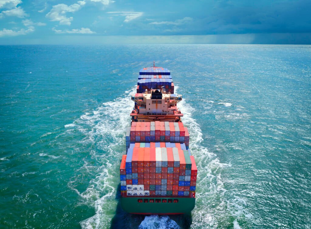 Transportation Industry, a ship carrying cargo.