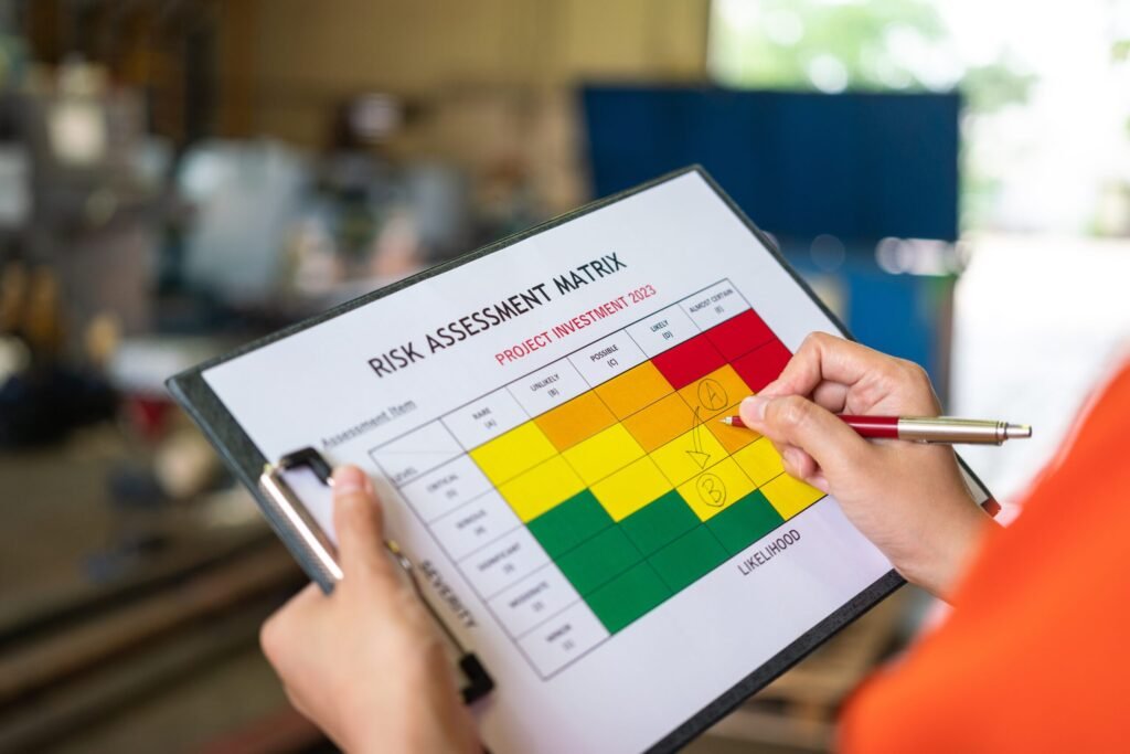 Risk Assessment being performed by employee.